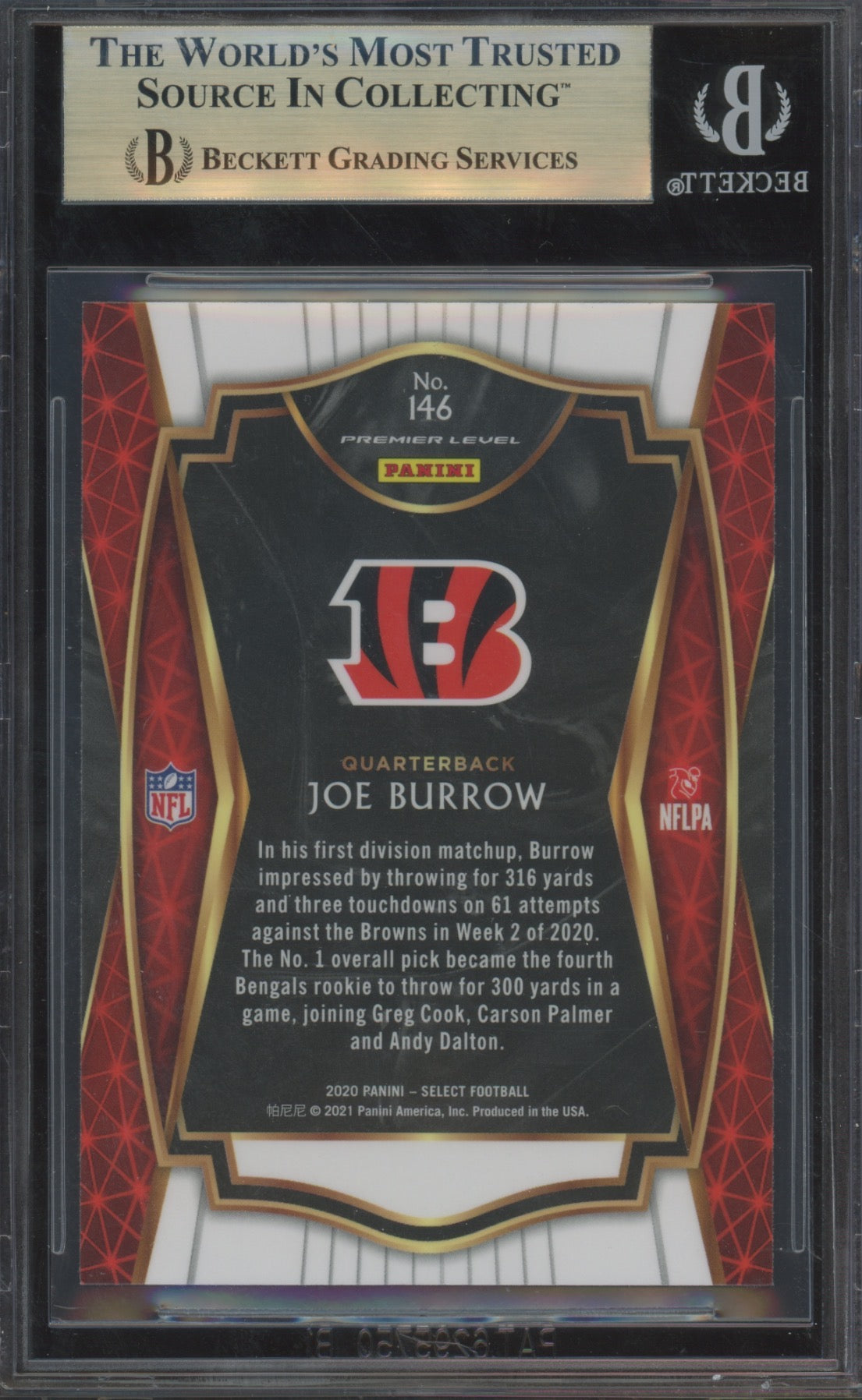 2020 Select Joe Burrow #146 BGS 9.5