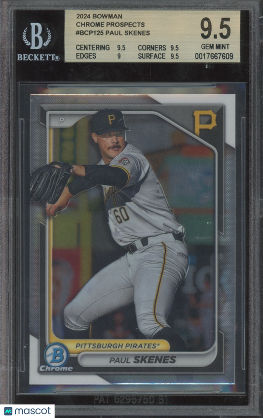 2024 Bowman Chrome Prospects Paul Skenes #BCP125 BGS 9.5