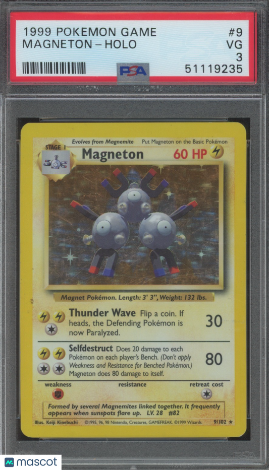 PokéMon TCG Magneton #9 PSA 3