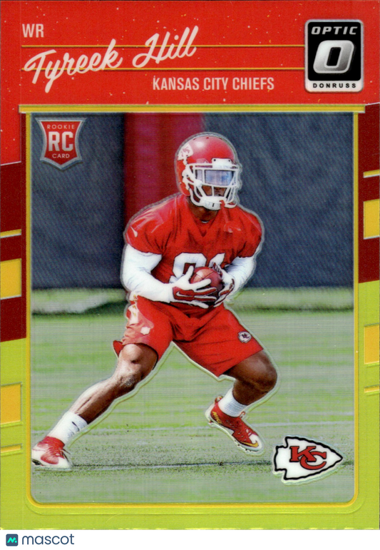 2016 Panini Donruss Optic Tyreek Hill #117 Red Yellow