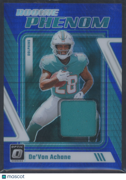 2023 Panini Donruss Optic De'Von Achane #RP-DA Blue Hyper Rookie Phenom