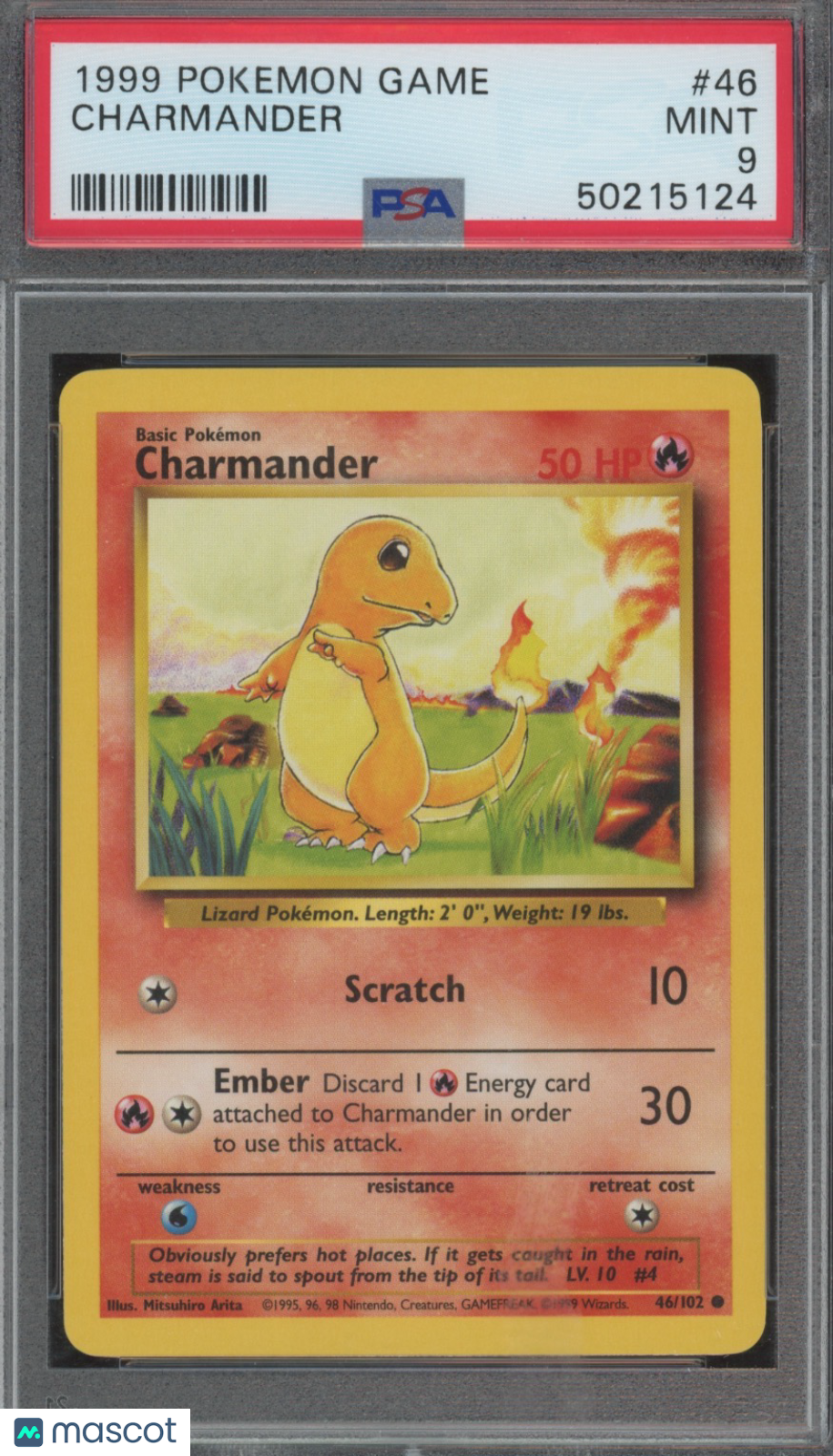 PokéMon TCG Charmander #46 PSA 9