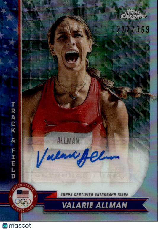 2021 Topps Chrome U.S. Olympic & Paralympic Valarie Allman Auto 217/369