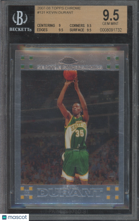 2007 Topps Chrome Kevin Durant RC #131 BGS 9.5