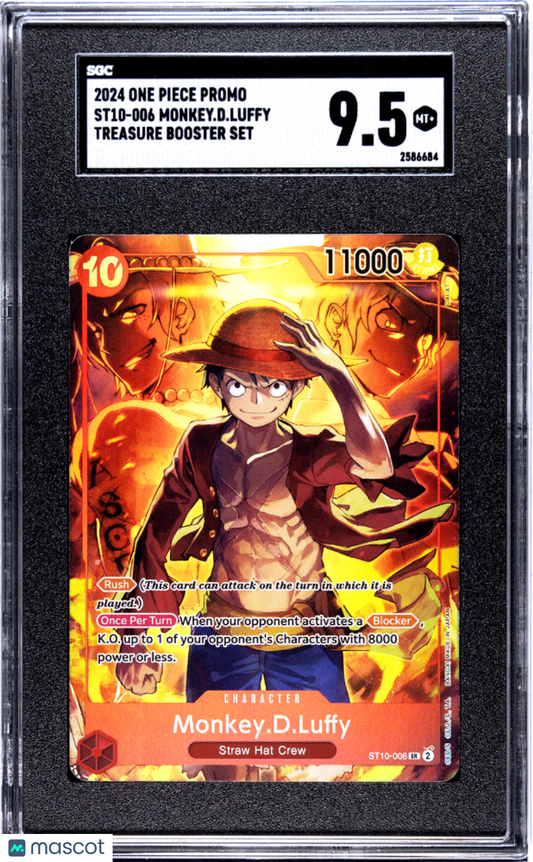 One Piece CCG Monkey. D. Luffy #ST10-006 SGC 9.5