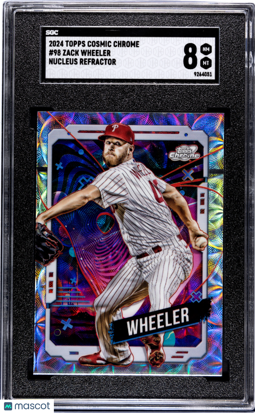 2024 Topps Cosmic Chrome Zack Wheeler #98 Nucleus Refractor SGC 8