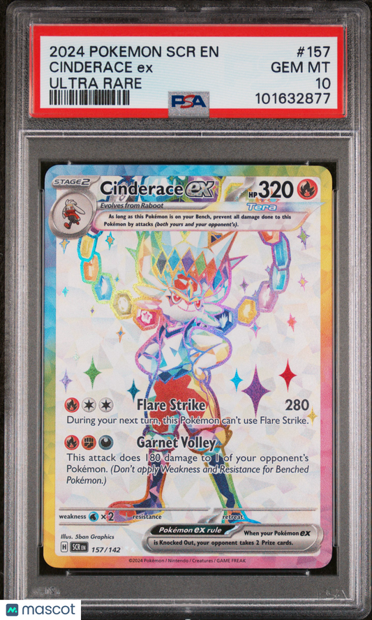 PokéMon TCG Cinderace EX #157 Ultra Rare PSA 10