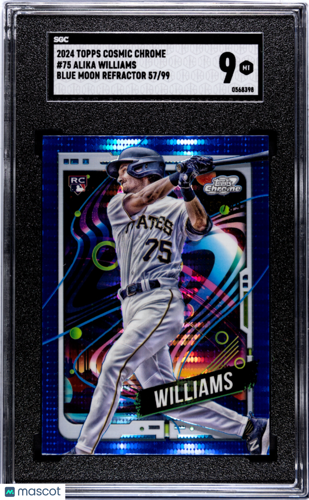 2024 Topps Cosmic Chrome Alika Williams #75 Blue Moon Refractor SGC 9