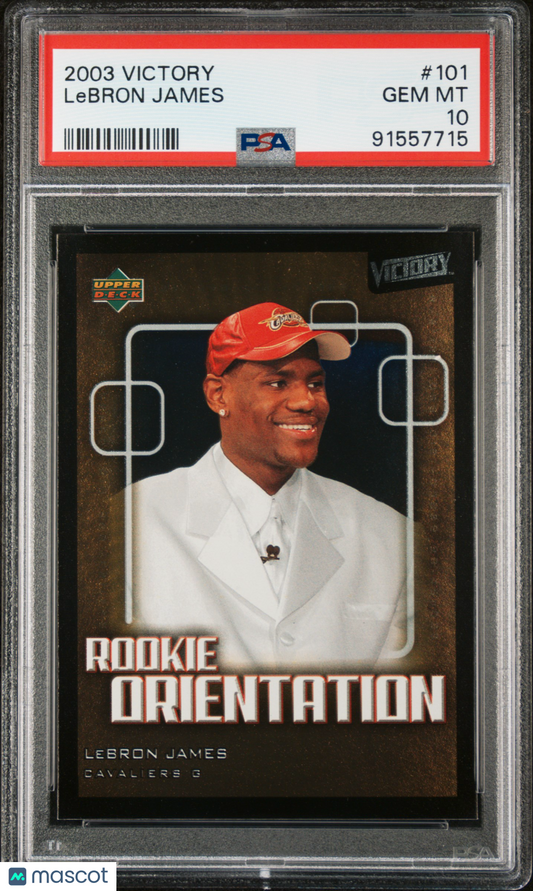 2003 Upper Deck Victory LeBron James #101 Rookie Orientation PSA 10