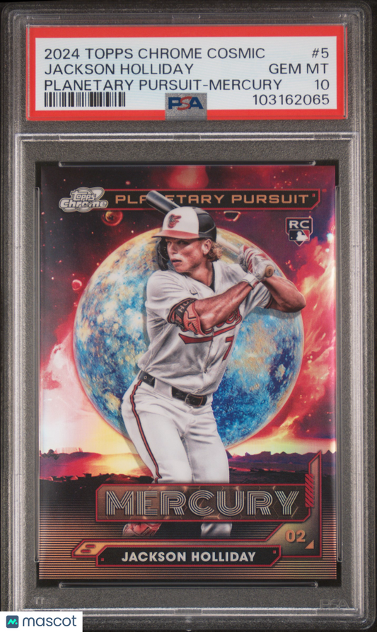 2024 Topps Chrome Cosmic Jackson Holliday #5 Planetary Pursuit Mercury PSA 10