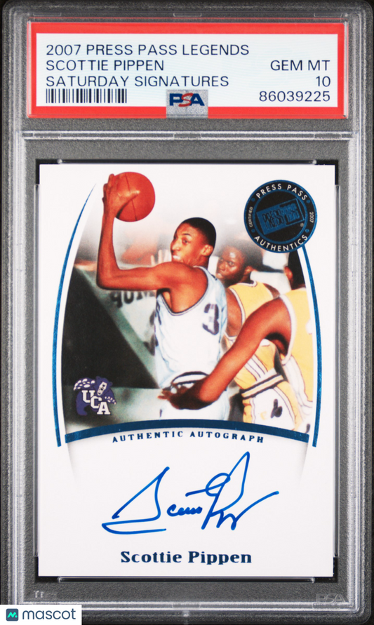 2007 Press Pass Legends Saturday Signatures Scottie Pippen PSA 10