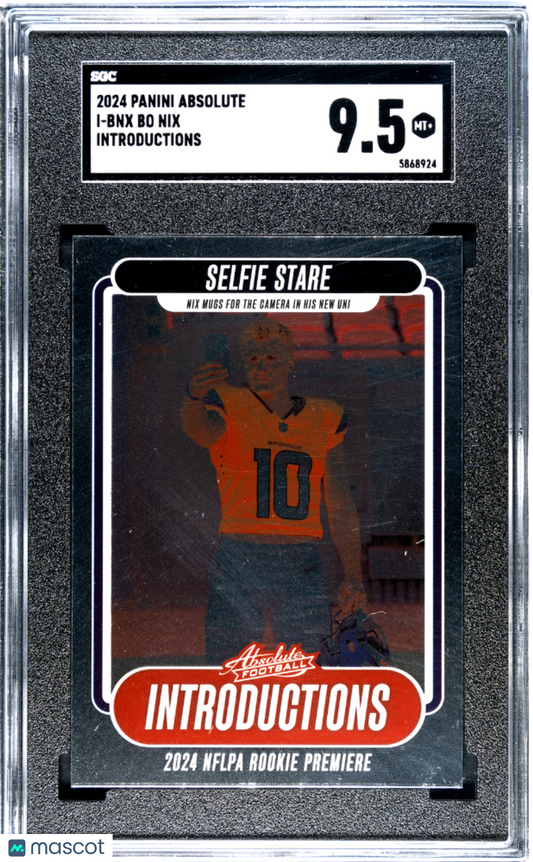 2024 Panini Absolute Bo Nix #I-BNX Introductions SGC 9.5