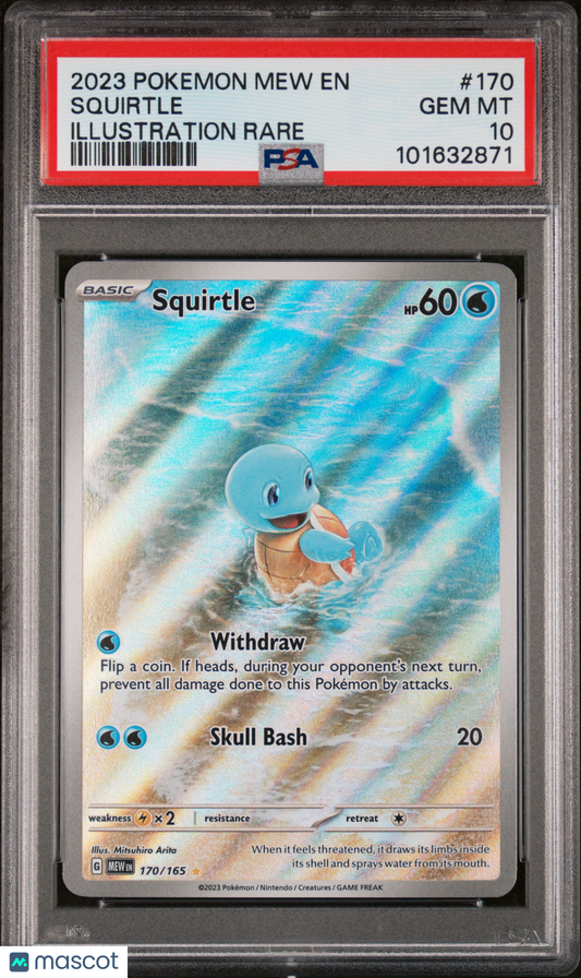 PokéMon TCG Squirtle #170 Illustration Rare PSA 10